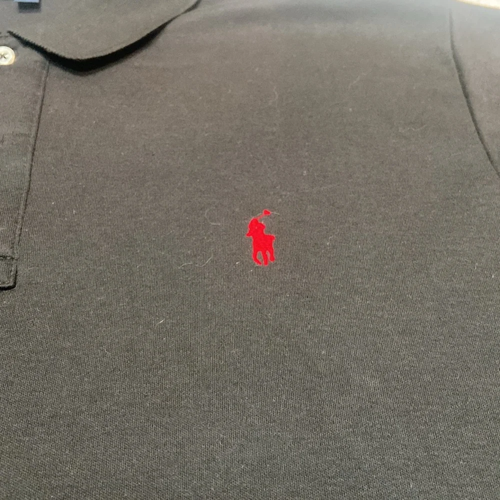 POLO BY RALPH LAUREN Size XL Black 2 Button Polo